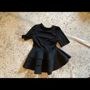 Cute black ruffled shirt
